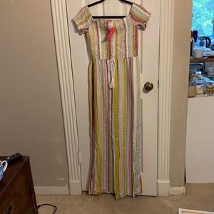 Multicolored striped jumpsuit